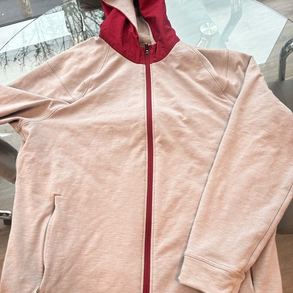 Lululemon EUC grey burgundy trip fill zip hoody sz XXL